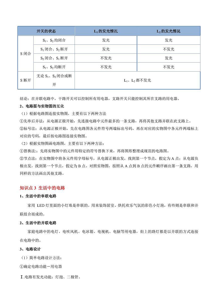 15.3 串聯(lián)和并聯(lián)（8大題型）（學(xué)生版） 2024-2025學(xué)年九年級物理全一冊同步題型分類講與練（人教版）第3頁