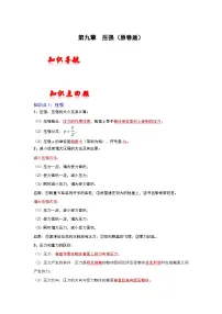 人教版中考物理一轮复习章节分类考点讲解与训练第九章压强(原卷版+解析)