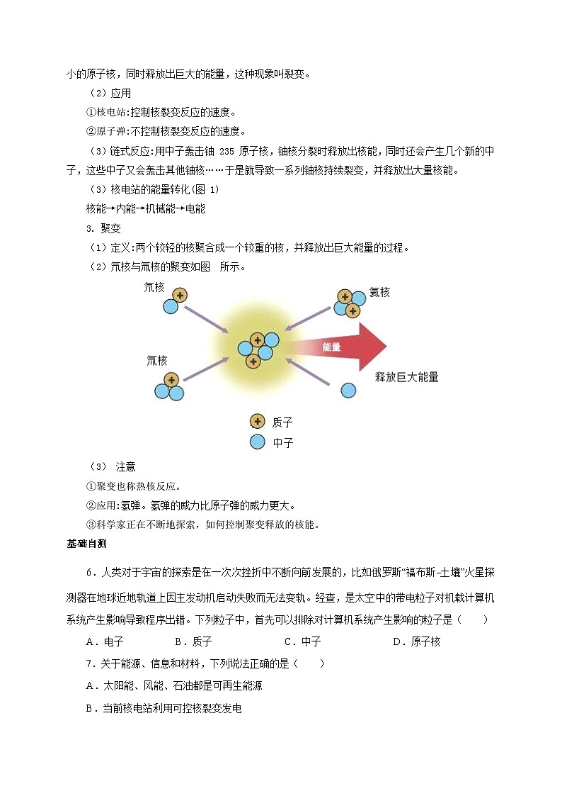 人教版九年級(jí)物理全一冊(cè)通關(guān)講義第22章能源與可持續(xù)發(fā)展(雙基過關(guān)+考點(diǎn)突破)(原卷版+解析)第3頁