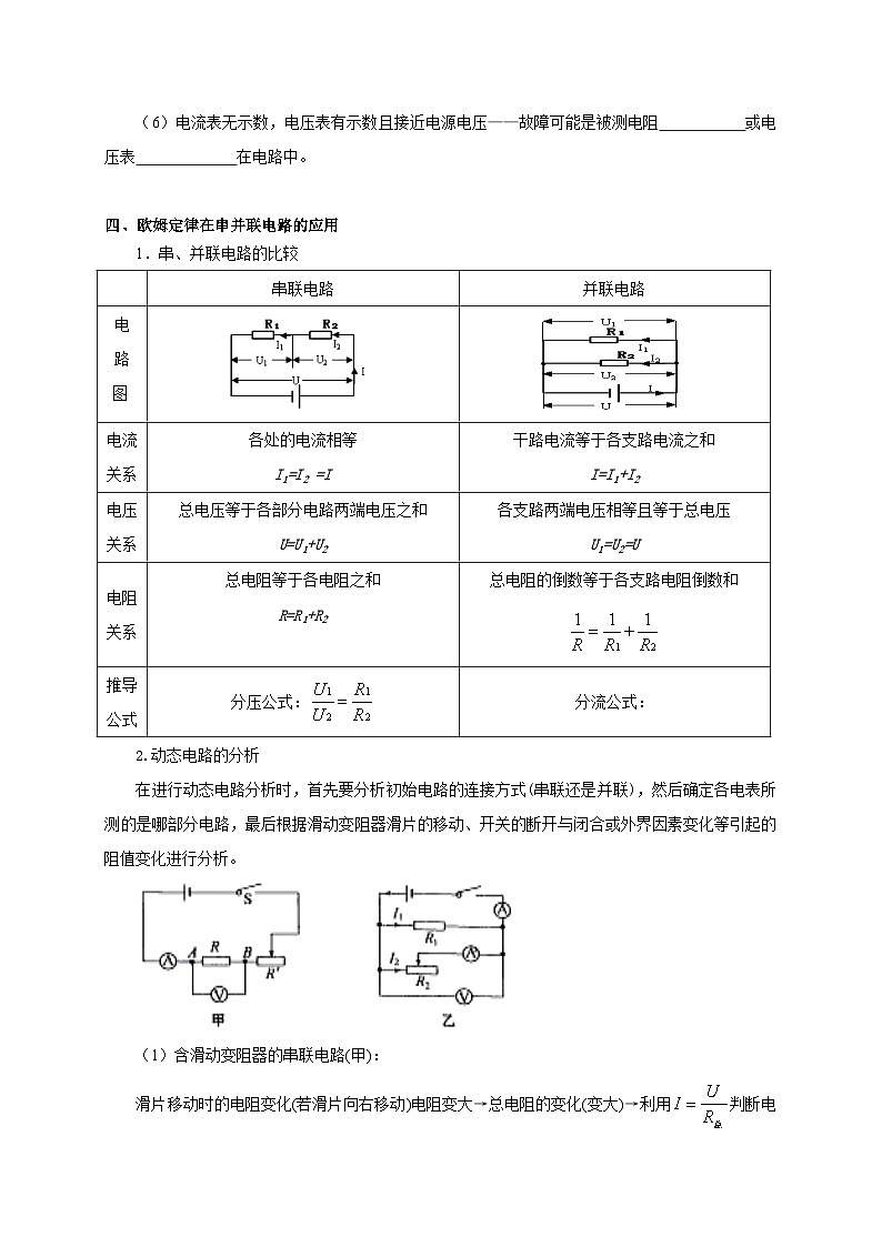 人教版九年級物理全一冊通關講義第17章歐姆定律(知識清單+專題突破)(原卷版+解析)第3頁