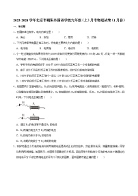 北京市朝阳外国语学校2023-2024学年九年级上学期月考物理试卷(1月份)