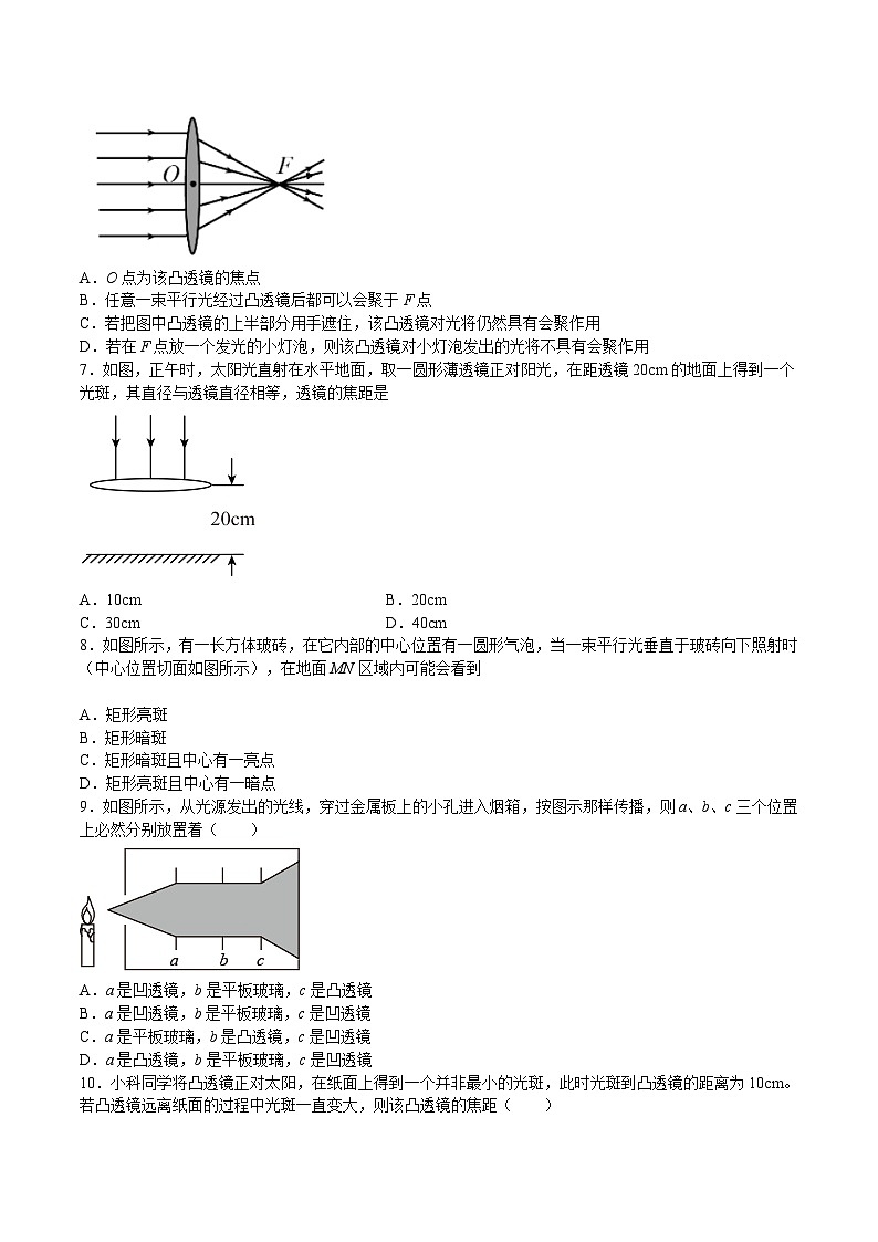 沪科版八年级物理上学期同步精品练习4.5.1透镜(练习)(原卷版+解析)02