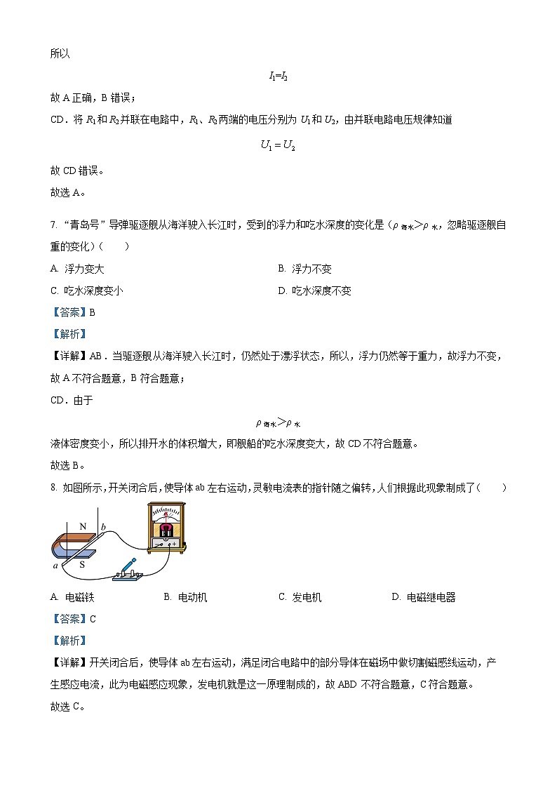 2024年四川省内江市中考物理真题(解析版)第3页