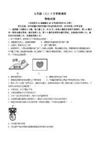 辽宁省大连市甘井子区2024-2025学年九年级上学期10月月考物理试题