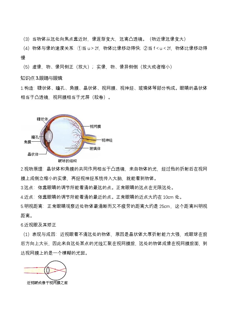 人教版(2024新版)八年级上册物理第五章《透镜及其应用》大单元教学设计02