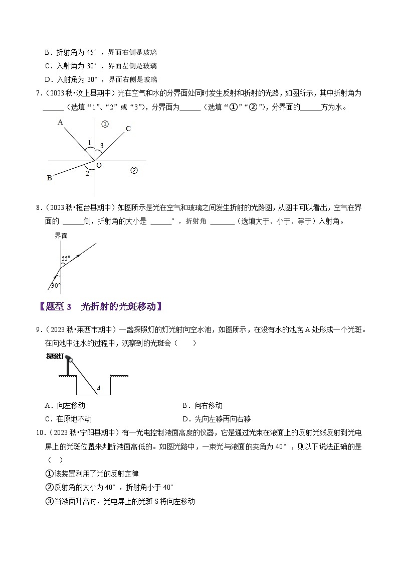 专题06 光的折射与透镜成像规律(54题14大类型)(含答案) 2024-2025学年八年级物理上学期期中考点大串讲(鲁科版2024)练习03