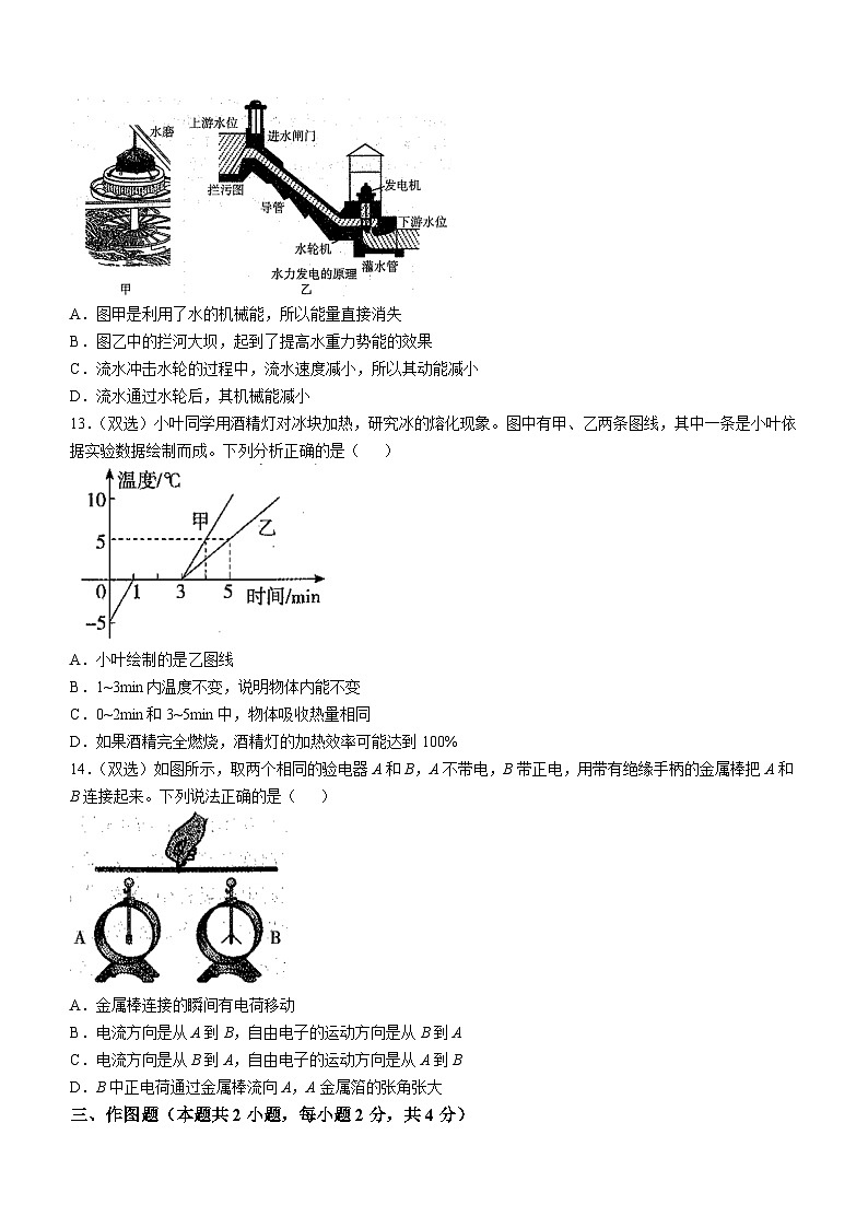 河南省商丘市虞城县2024-2025学年九年级上学期10月月考物理试题第3页