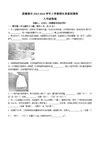江西省景德镇市2023-2024学年八年级上学期期末物理试题(无答案)