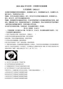 2023年济南市槐荫区初三物理上学期期中考试及其答案
