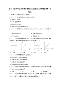 2023-2024学年山东省德州德城区八年级(上)月考物理试卷(10月份)