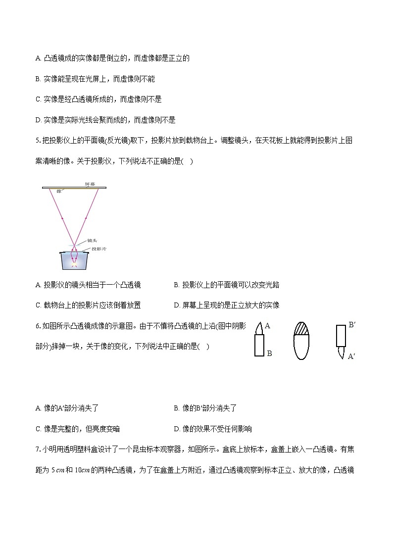 人教版(2024新版)八年級上冊物理第五章透鏡及其應(yīng)用單元測試卷(含答案解析)第2頁