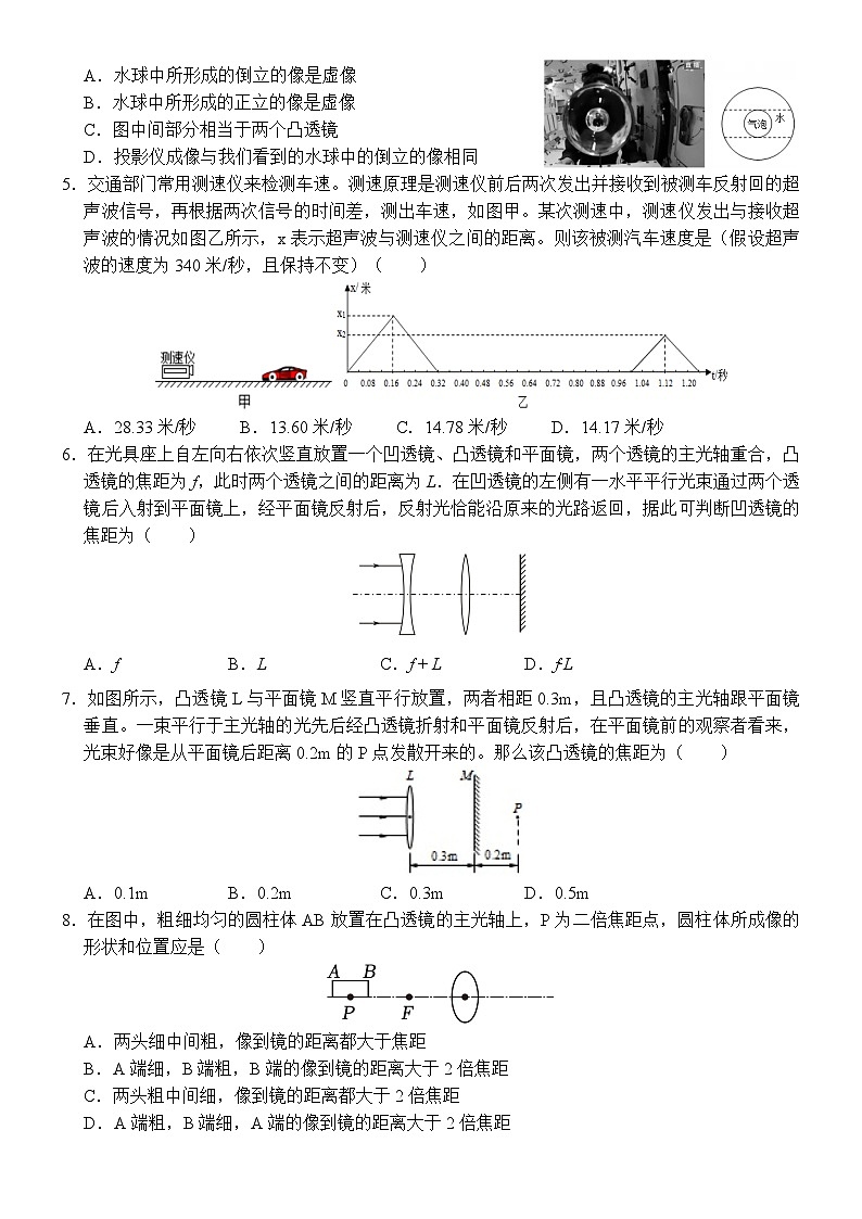 2023-2024学年山东省临沂商城实验学校八年级(上)月考物理试卷第2页