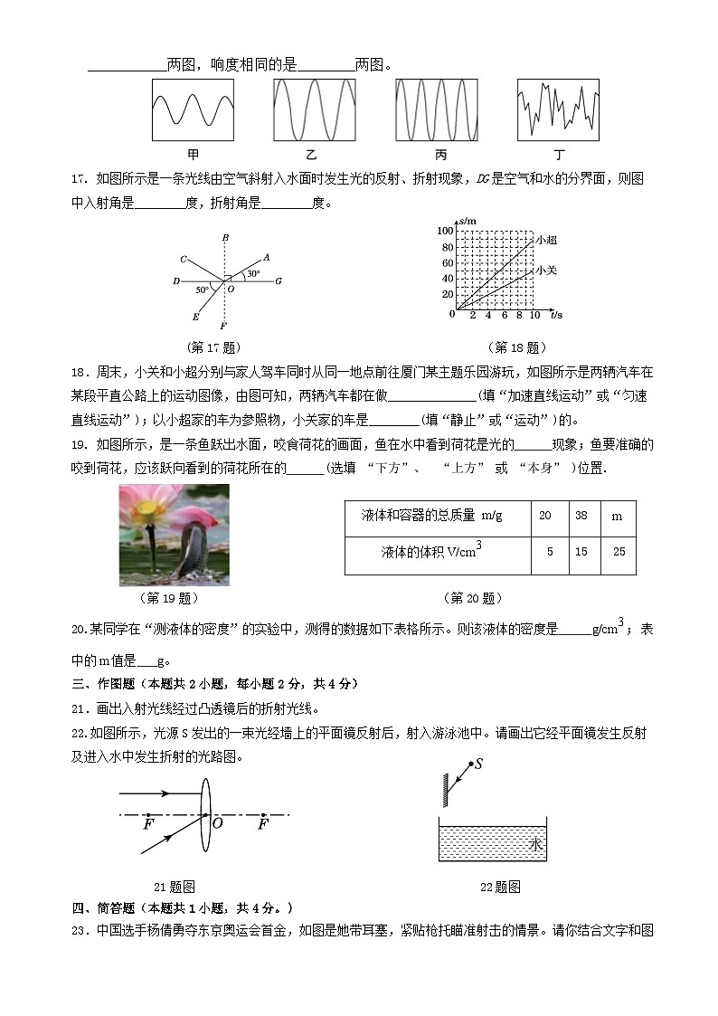 2023-2024學(xué)年福建省泉州市南安市市區(qū)聯(lián)盟校八年級（上）月考物理試卷（12月份）第3頁
