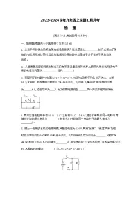 2023-2024学年河南省商丘市柘城县九年级（上）月考物理试卷（1月份）