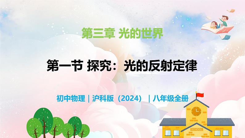 3.1 探究:光的反射定律—初中物理八年级全一册 同步教学课件+教学设计+同步练习(沪科版2024)01