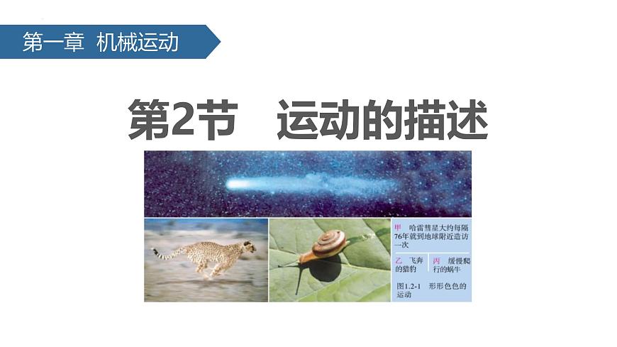 人教版(2024)八年級物理上冊1.2運動的描述課件第1頁
