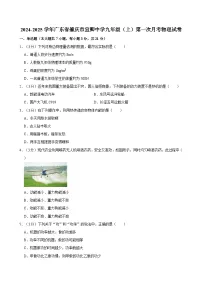 广东省肇庆市宣卿中学2024-2025学年九年级上学期第一次月考物理试卷