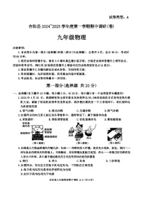 陕西省渭南市合阳县第三初级中学2024-2025学年九年级上学期11月期中物理试题