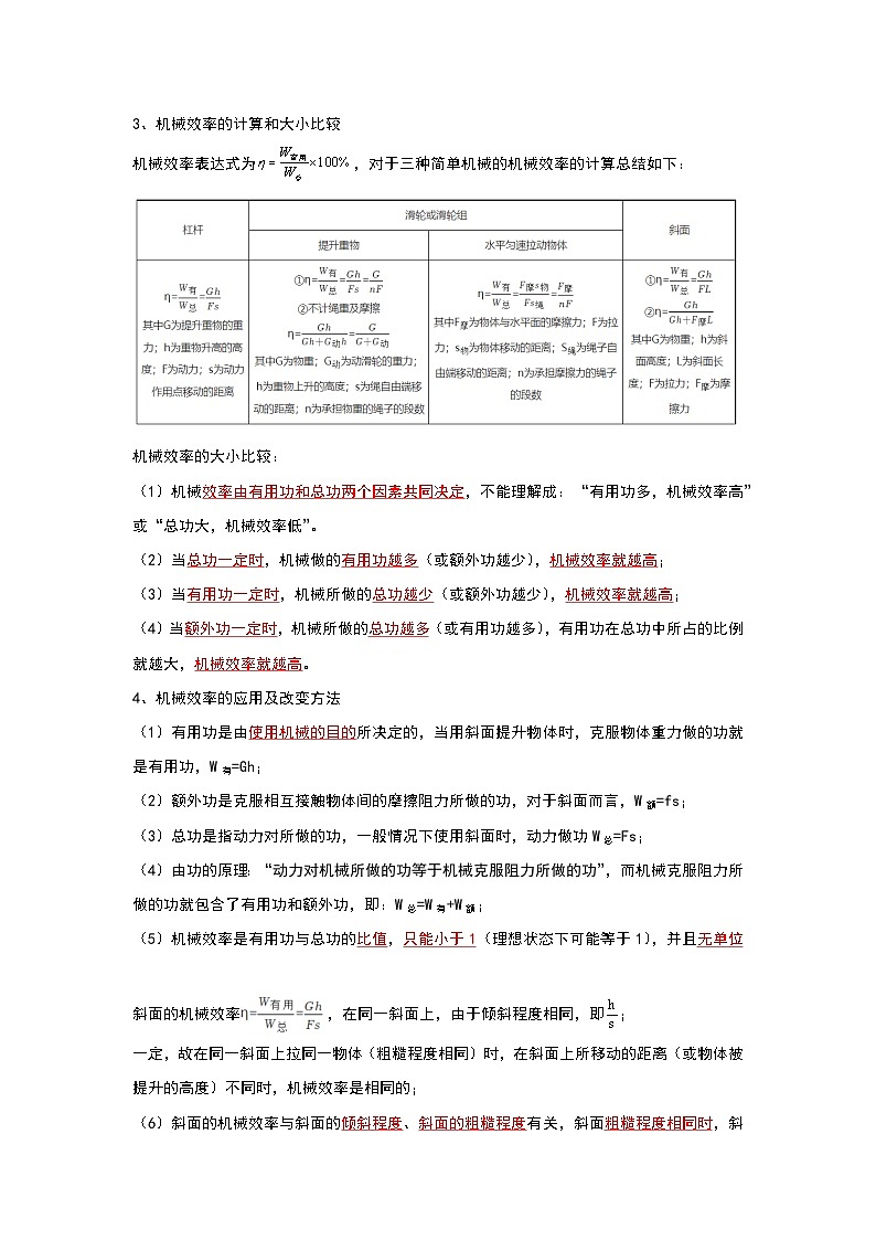 人教版物理八年级下册同步讲义+专题训练12.3 机械效率(考点解读)(原卷版)第2页