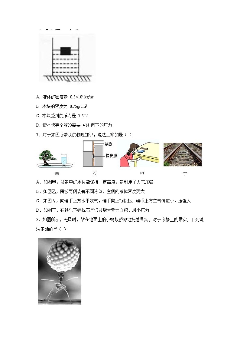 辽宁省营口市鲅鱼圈区2023-2024学年八年级下学期5月期中物理试卷第3页