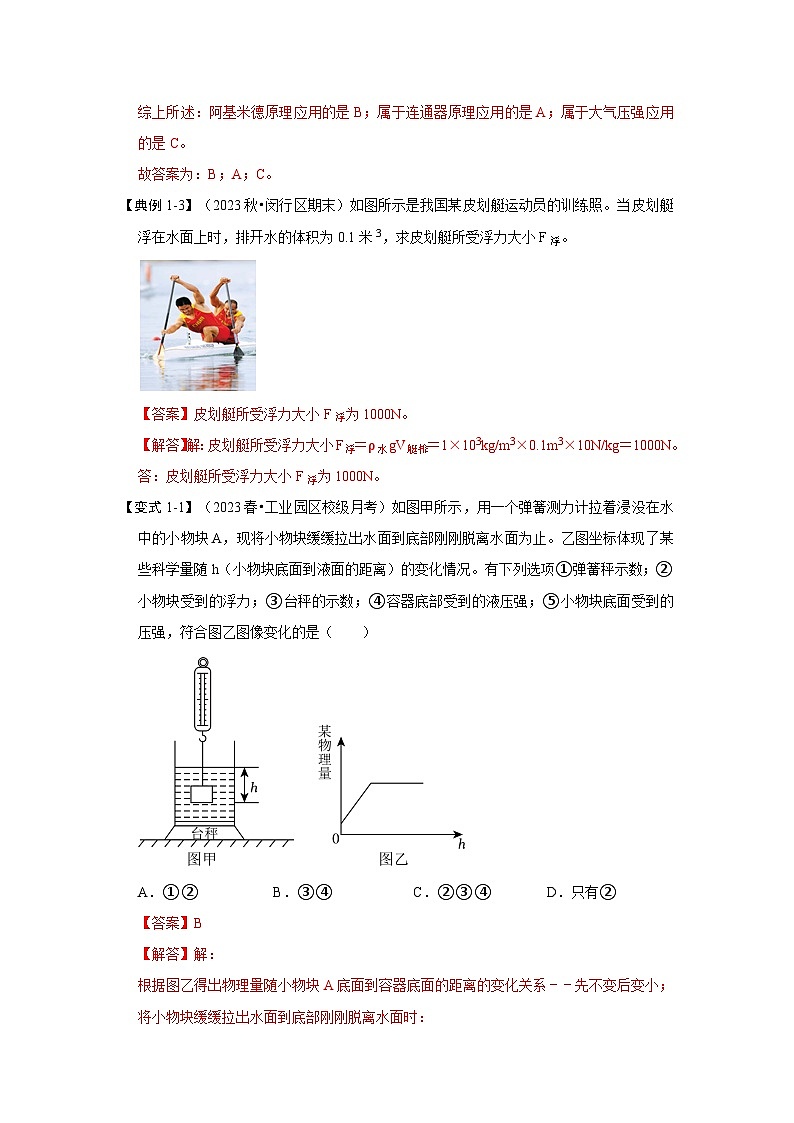 人教版物理八年级下册同步讲义10.2 阿基米德原理(知识解读)(解析版)第3页