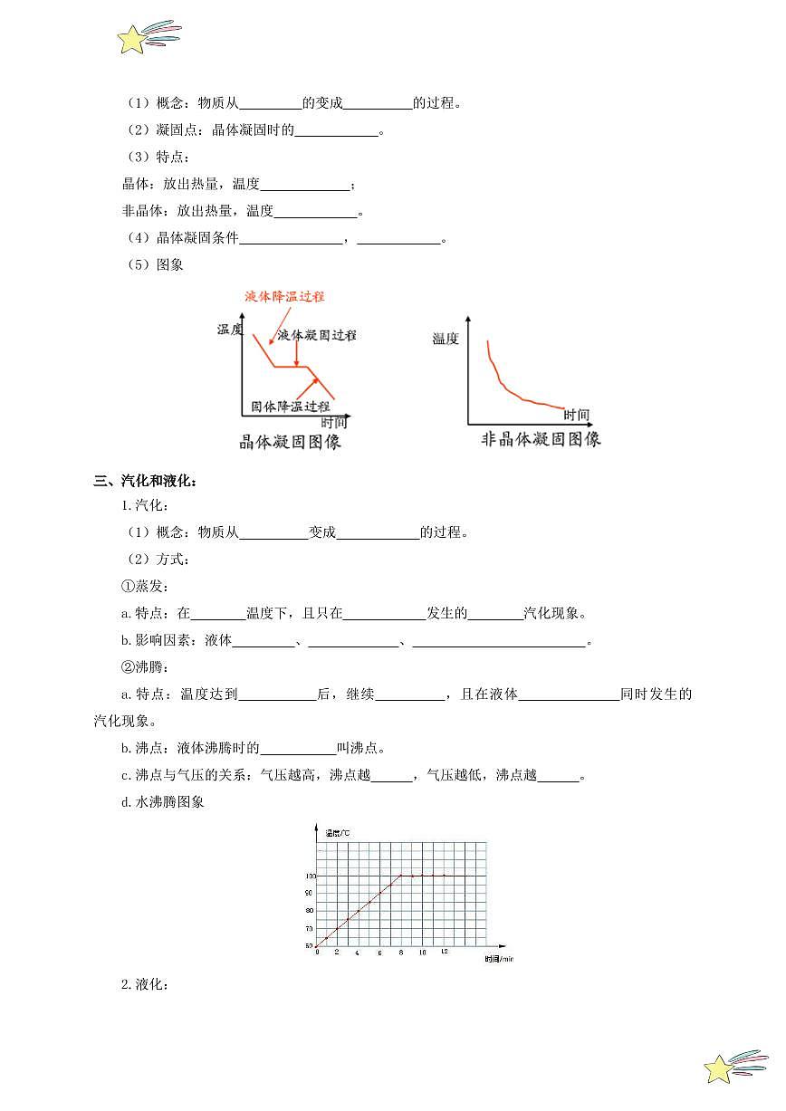 第三章 物態(tài)變化（單元復(fù)習(xí)）-（新教材）第一輯：人教版2024八年級(jí)物理上冊(cè)講義（學(xué)生版） 2024-2025學(xué)年（人教版）八年級(jí)上冊(cè)物理期中期末題型復(fù)習(xí)講義第2頁