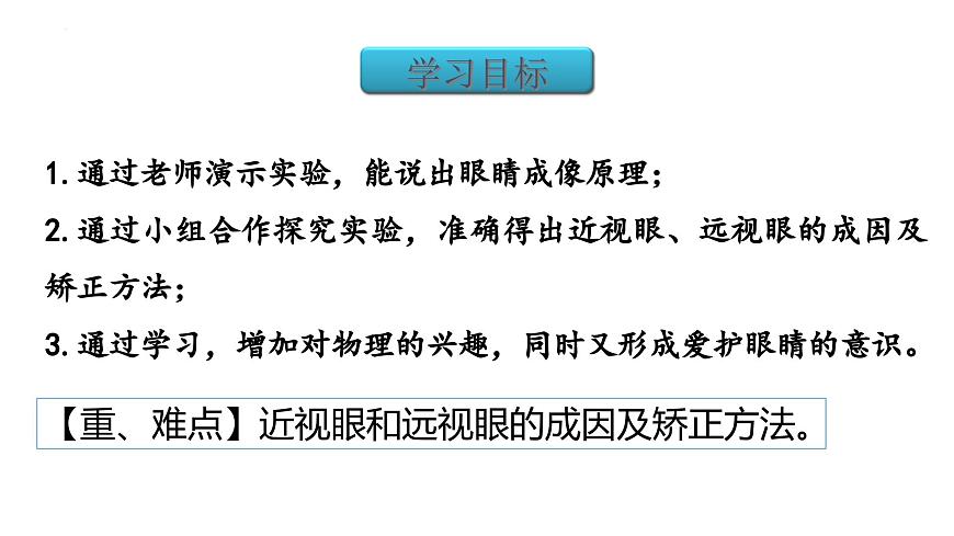 人教版（2024）八年級物理上學期5.4眼睛和眼鏡ppt課件第3頁