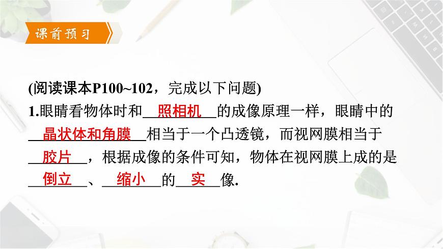 人教版（2024）八上物理5.4眼睛和眼鏡課件第5頁