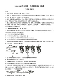 广东省揭阳市普宁市2024-2025学年度九年级上学期期中物理试题