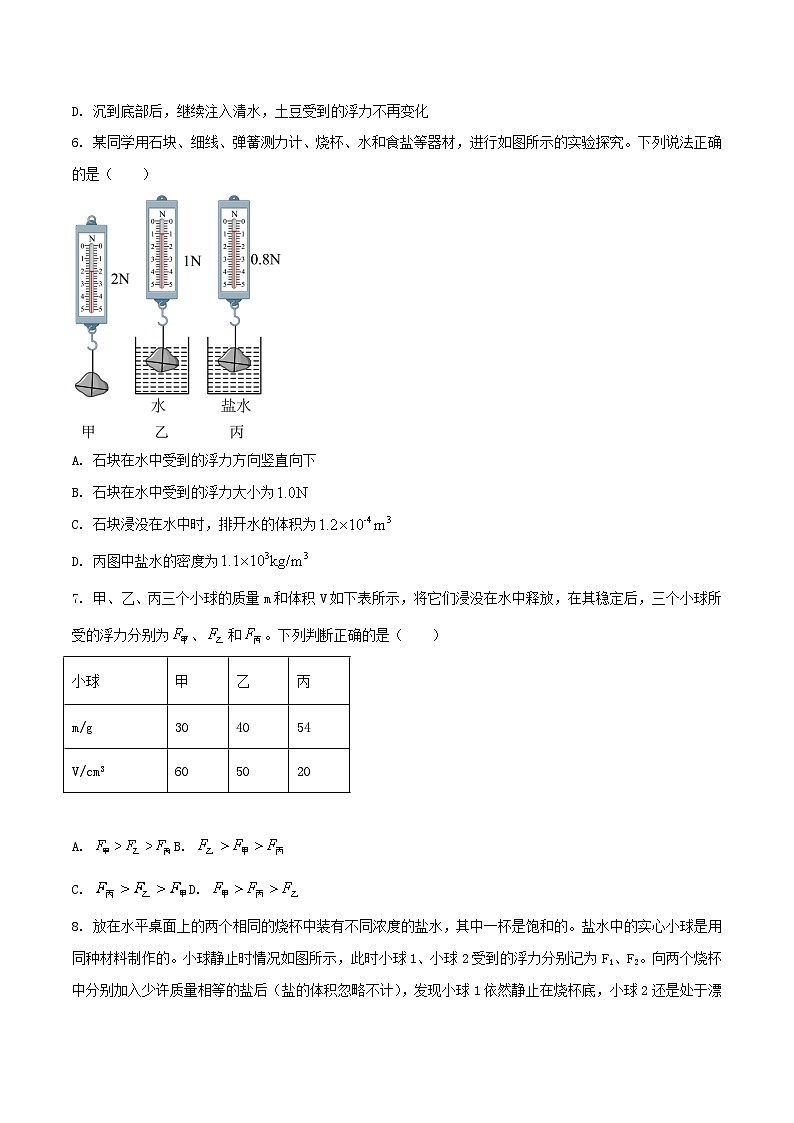 物理中考以题型精炼攻克难点亮点专题22浮力难题计算选择题(原卷版+解析)第3页