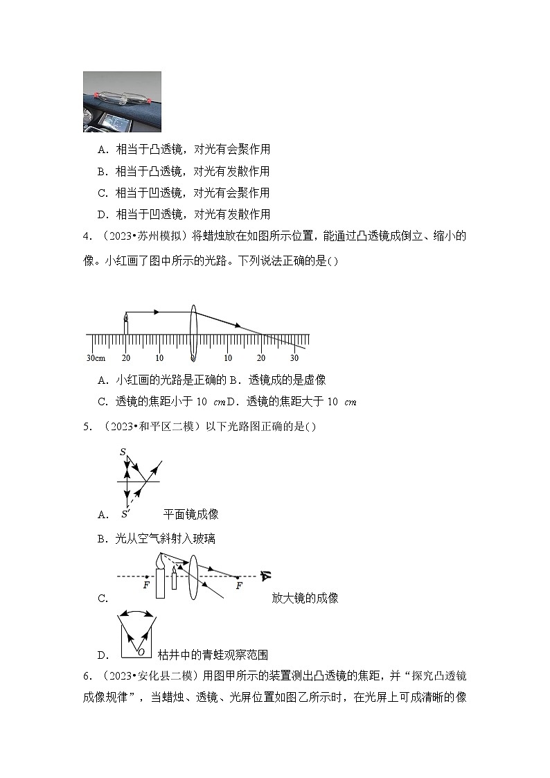 2024年中考物理母题解密专题04 透镜及其成像规律考点精练(附答案)第2页