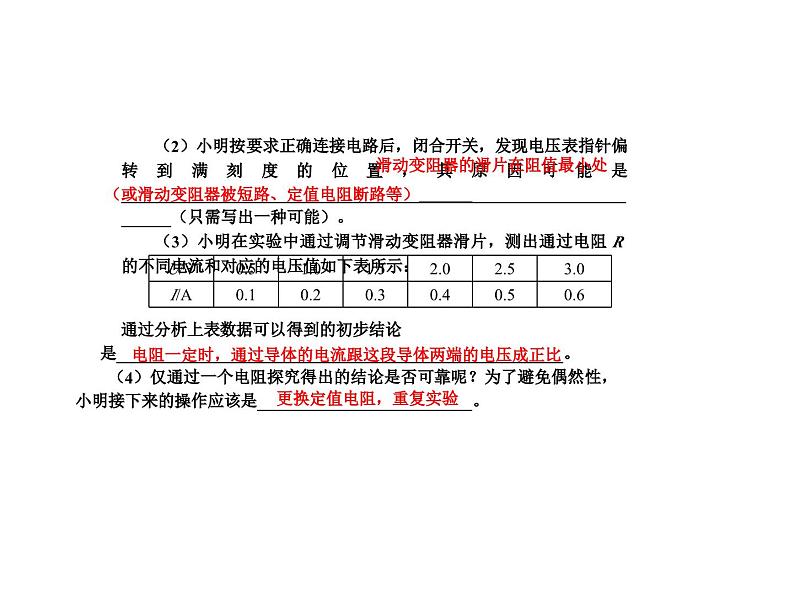 人教版(2024)九年级物理全册17.1电流与电压和电阻的关系第二课时课件第6页