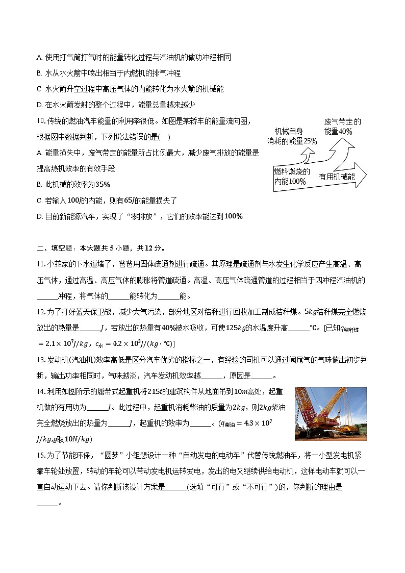 2024-2025学年山西省大同市新荣区两校九年级(上)月考物理试卷(10月份)(含答案)第3页