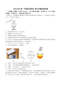 山东省威海市文登区乡镇(五四制)2024～2025学年九年级(上)期中物理试卷(含答案)