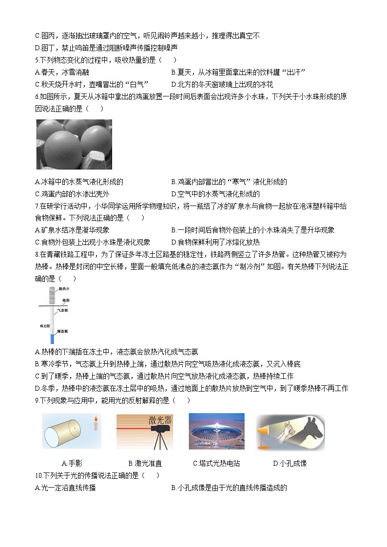 湖北省宜昌市夷陵区实验初中教育集团2024-2025学年八年级上学期期中物理试题第2页
