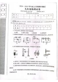 辽宁省丹东市凤城市2024-2025学年九年级上学期11月期中物理试题