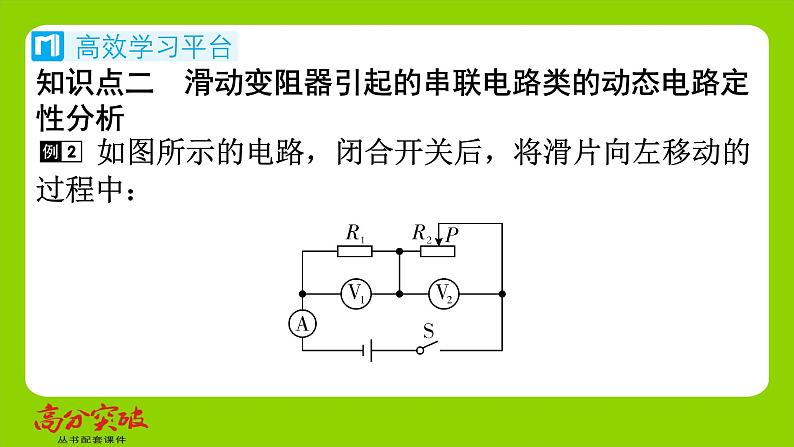 九年级人教版全一册第十五章 探究电路 第四节 电阻的串联和并联 第二课时 动态电路的定性问题课件第4页