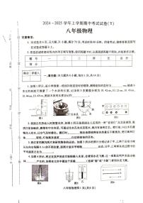 河南省漯河市舞阳县2024-2025学年八年级上学期期中考试物理试卷