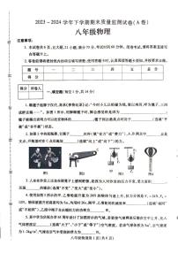 河南省漯河市舞阳县2023-2024学年八年级下学期期末物理试卷