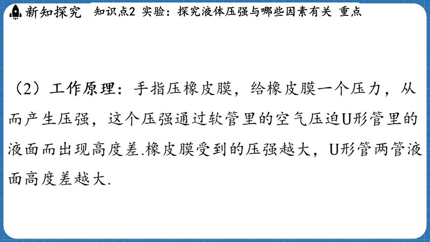 8.2 探究_液體壓強與哪些因素有關(guān) 課件 ---2024-2025學年物理滬科版八年級全一冊第7頁