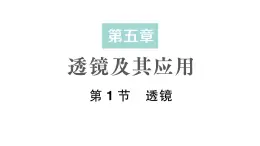 初中物理新人教版八年级上册第五章第一节 透镜作业课件2024秋