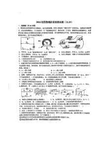 山东省淄博市张店区淄博外语学校2024-2025学年九年级上学期11月月考物理试题