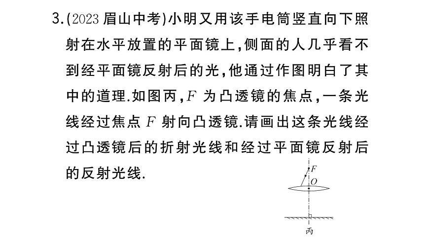 初中物理新人教版八年級上冊第五章專題九 透鏡作圖作業(yè)課件2024秋季第4頁