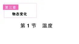 初中物理新人教版八年级上册第三章第一节 温度课堂作业课件2024秋季