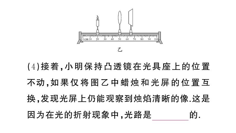 初中物理新人教版八年级上册第五章重点实验突破 (一题练透一实验)作业课件2024秋季第8页