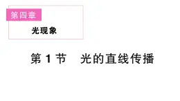 初中物理新人教版八年级上册第四章第一节 光的直线传播课堂作业课件2024秋季