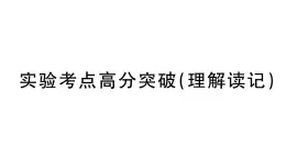 初中物理新人教版八年级上册第三章实验考点高分突破（理解读记）课堂作业课件2024秋季