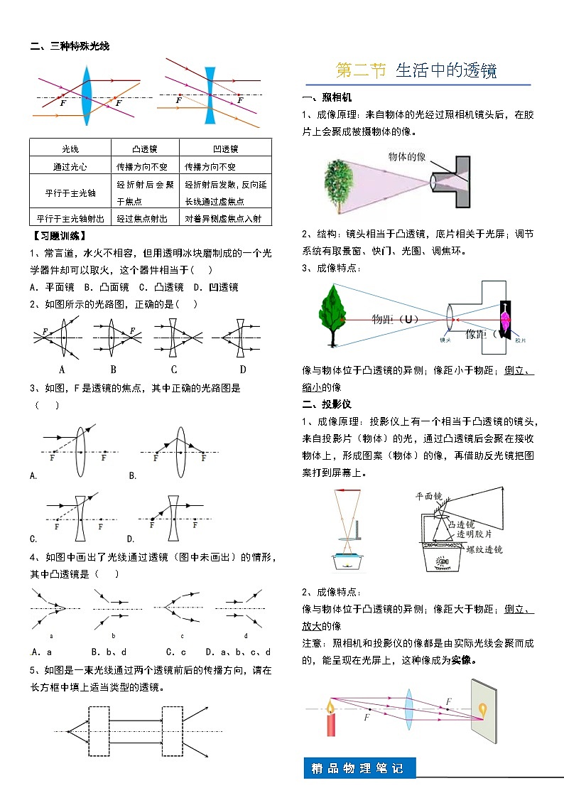 人教版八年级物理上册 第5章透镜及应用第2页