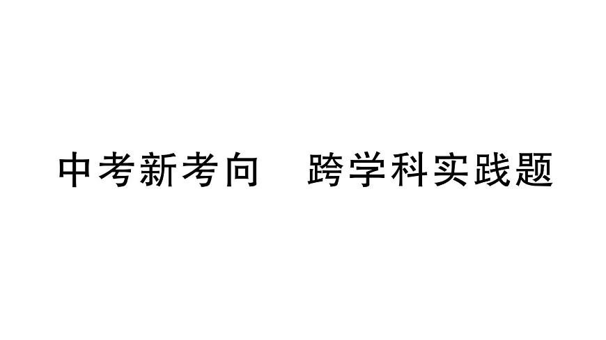 初中物理新人教版八年級上冊第二章中考新考向 跨學科實踐題作業(yè)課件2024秋季第1頁