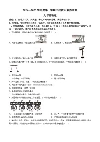 广东省清远市连州市2024-2025学年九年级上学期期中物理试卷